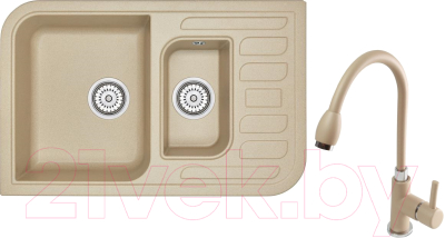 Комплект сантехники GRANULA GR-7803 + смеситель Yota 25-03/L (песок)