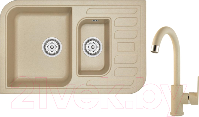 Комплект сантехники GRANULA GR-7803 + смеситель 35-05 (песок)