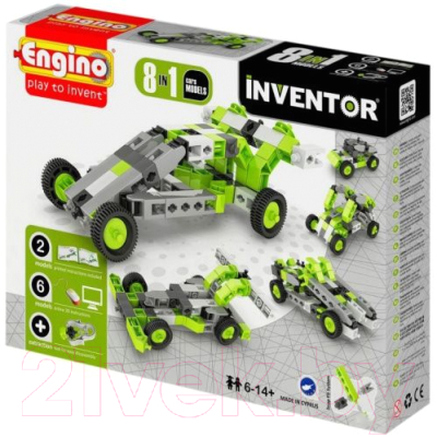 Конструктор Engino Pico Builds/Inventor Автомобили. 8 моделей / PB21(0831)