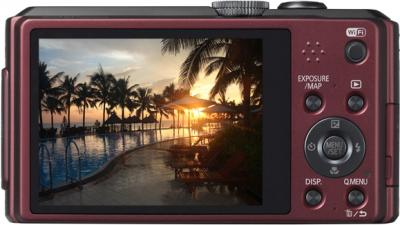 Компактный фотоаппарат Panasonic Lumix DMC-TZ40EE-R (Red) - вид сзади