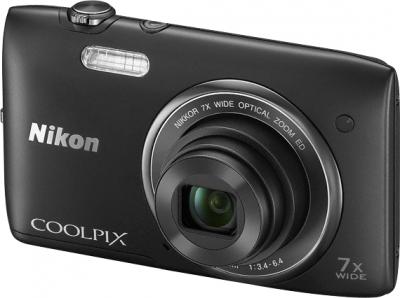 Компактный фотоаппарат Nikon Coolpix S3400 (Black) - общий вид