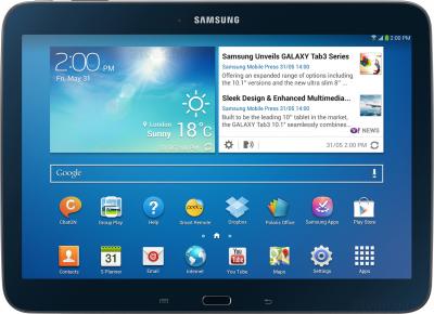 Планшет Samsung Galaxy Tab 3 10.1 16GB Black (GT-P5210) - фронтальный вид
