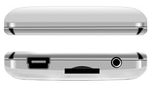 MP3-плеер Ritmix RF-7650 (8Gb, белый) - верхняя и нижняя панели