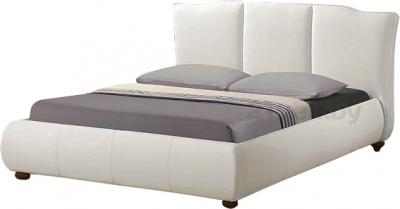Двуспальная кровать Королевство сна LONTARO (180x200 жемчужная) - цвет на фото может несколько отличаться от оригинала
