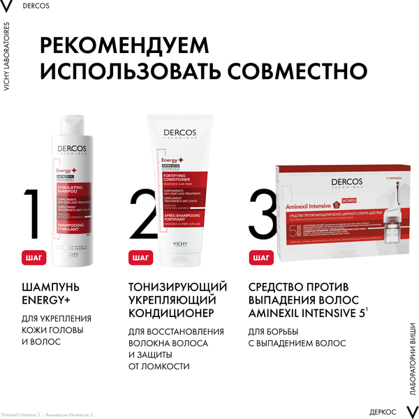 Шампунь для волос Vichy Dercos против выпадения волос тонизирующий (200мл)