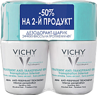 Дезодорант шариковый Vichy Deodorants против избыточного потоотделения 48ч (100мл) - 