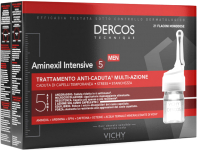 Ампулы для волос Vichy Dercos Aminexil Intensive 5 против выпадения для мужчин (21шт) - 