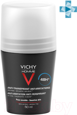 Антиперспирант шариковый Vichy Homme для чувствительной кожи 48ч мужской (50мл)