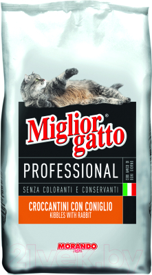 Сухой корм для кошек Miglior Gatto Professional Kibbles Rabbit (2кг)