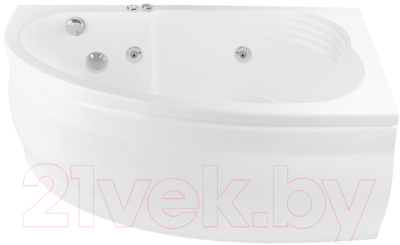 Ванна акриловая Poolspa Klio Asym 140x80 R / PWAA510ZN000000 (с ножками)