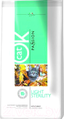 Сухой корм для кошек Ok Passion Light Sterility Turkey (1.5кг)