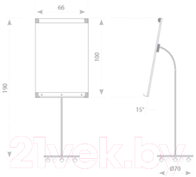 Флипчарт 2x3 Mobilchart New TF03 (70x100)