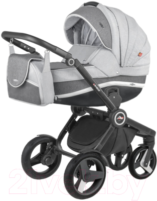 Детская универсальная коляска Adamex Avator standard R13 2 в 1 (серый/белый/графитовый)