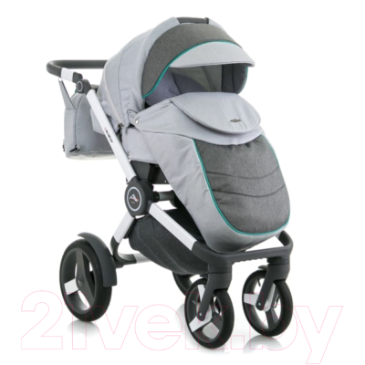 Детская универсальная коляска Adamex Avator standard R9 2 в 1 (серый/бирюзовый)