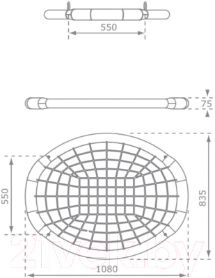 Качели Little Panda Гнездо Oval (черный/синий)