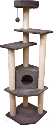 Комплекс для кошек Cat House Торнадо (хлопок серый)