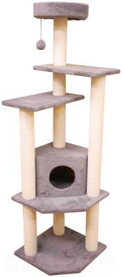 Комплекс для кошек Cat House Торнадо (хлопок серый)