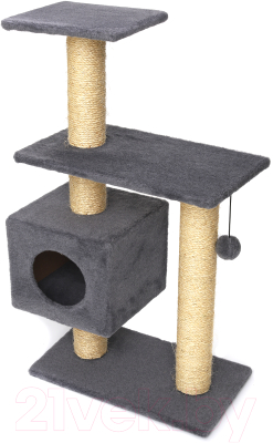 Комплекс для кошек Cat House Буран 1.06 (сизаль серый)