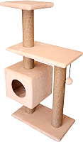 Комплекс для кошек Cat House Буран 1.06 (джут бежевый) - 