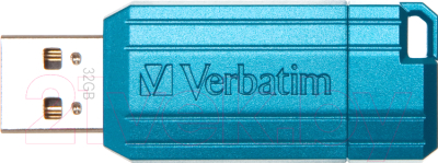 Usb flash накопитель Verbatim PinStripe Caribbean 32GB / 49057 (голубой)