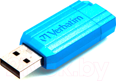 Usb flash накопитель Verbatim PinStripe Caribbean 32GB / 49057 (голубой)
