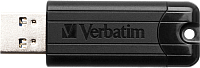 Usb flash накопитель Verbatim PinStripe Store 'n' Go 64GB / 49318 (черный) - 