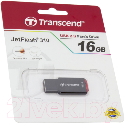 Usb flash накопитель Transcend JetFlash 310 16GB Black (TS16GJF310)