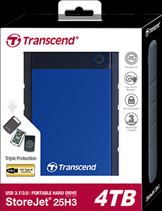 Внешний жесткий диск Transcend StoreJet H3B 4TB (TS4TSJ25H3B)