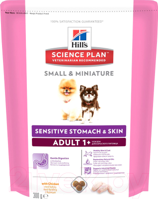 Сухой корм для собак Hill's Science Plan Adult Small & Miniature Sensitive Stomach & Skin (0.3кг)
