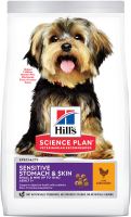 Сухой корм для собак Hill's Science Plan Adult Small & Miniature Sensitive Stomach & Skin (1.5кг) - 