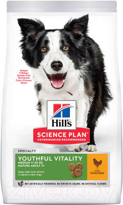 Сухой корм для собак Hill's Science Plan Adult 7+ Youthful Vitality Mini Chicken & Rice (0.75кг)