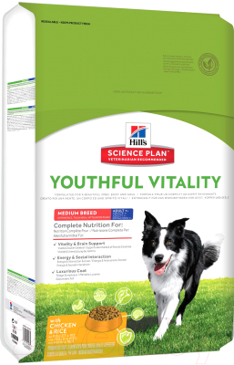 Сухой корм для собак Hill's Science Plan Adult 7+ Youthful Vitality Medium Chicken & Rice (10кг)