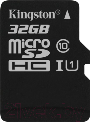 Карта памяти Kingston Canvas Select microSDHC CL10 UHS-I 32GB (SDCS/32GBSP)