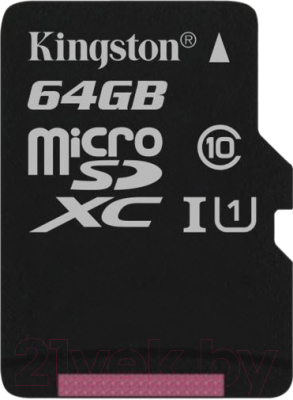 Карта памяти Kingston Canvas Select microSDXC CL10 UHS-I 64GB (SDCS/64GBSP)