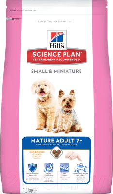 Сухой корм для собак Hill's Science Plan Mature Adult 7+ Small & Miniature (1.5кг)