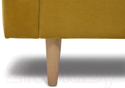 Кресло мягкое Woodcraft Пюре (горчичный велюр)