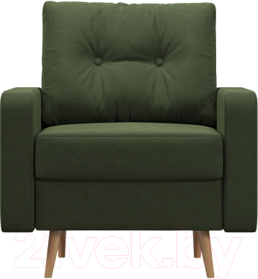 Кресло мягкое Woodcraft Пюре (темно-зеленый велюр)