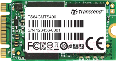 SSD диск Transcend MTS400 64GB (TS64GMTS400S)