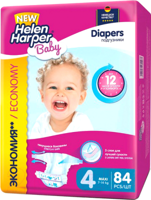 Подгузники детские Helen Harper Baby 4 Maxi (84шт)