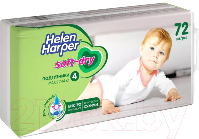 Подгузники детские Helen Harper Soft & Dry Maxi (72шт)