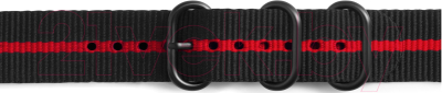 Ремешок для умных часов Samsung Gear Sport Premium Nato / GP-R600BREECAI (черный красный)