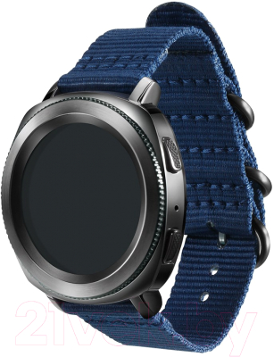 Ремешок для умных часов Samsung Gear Sport Premium Nato / GP-R600BREECAB (темно-синий)