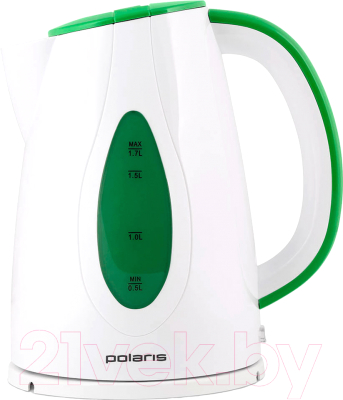 Электрочайник Polaris PWK 1752C (белый/зеленый)