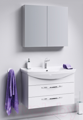 Шкаф с зеркалом для ванной Aqwella МС 60 / МС.04.08
