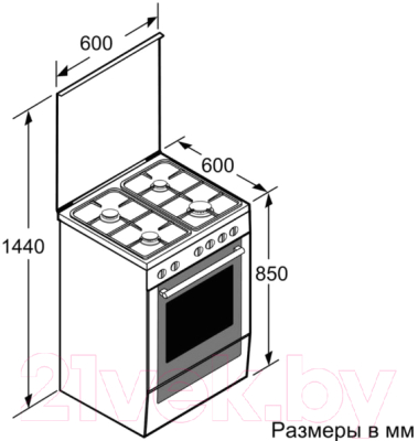 Плита газовая Bosch HGB330E50Q