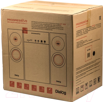 Мультимедиа акустика Dialog Progressive AP-250 (коричневый)