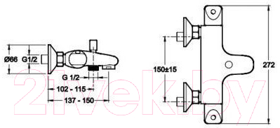 Смеситель Jacob Delafon Robust E75772-CP