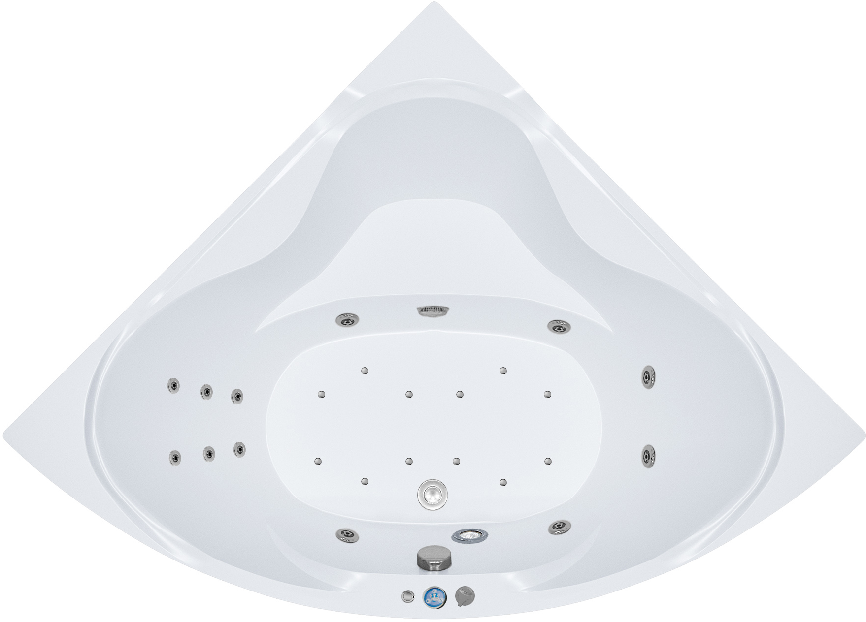 Ванна акриловая Triton Троя 150x150 Люкс (с гидромассажем)