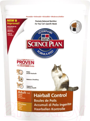Сухой корм для кошек Hill's Science Plan Adult Hairball Control (0.3кг)
