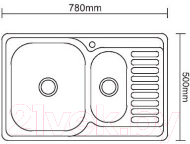 Мойка кухонная Ledeme L67850В-6